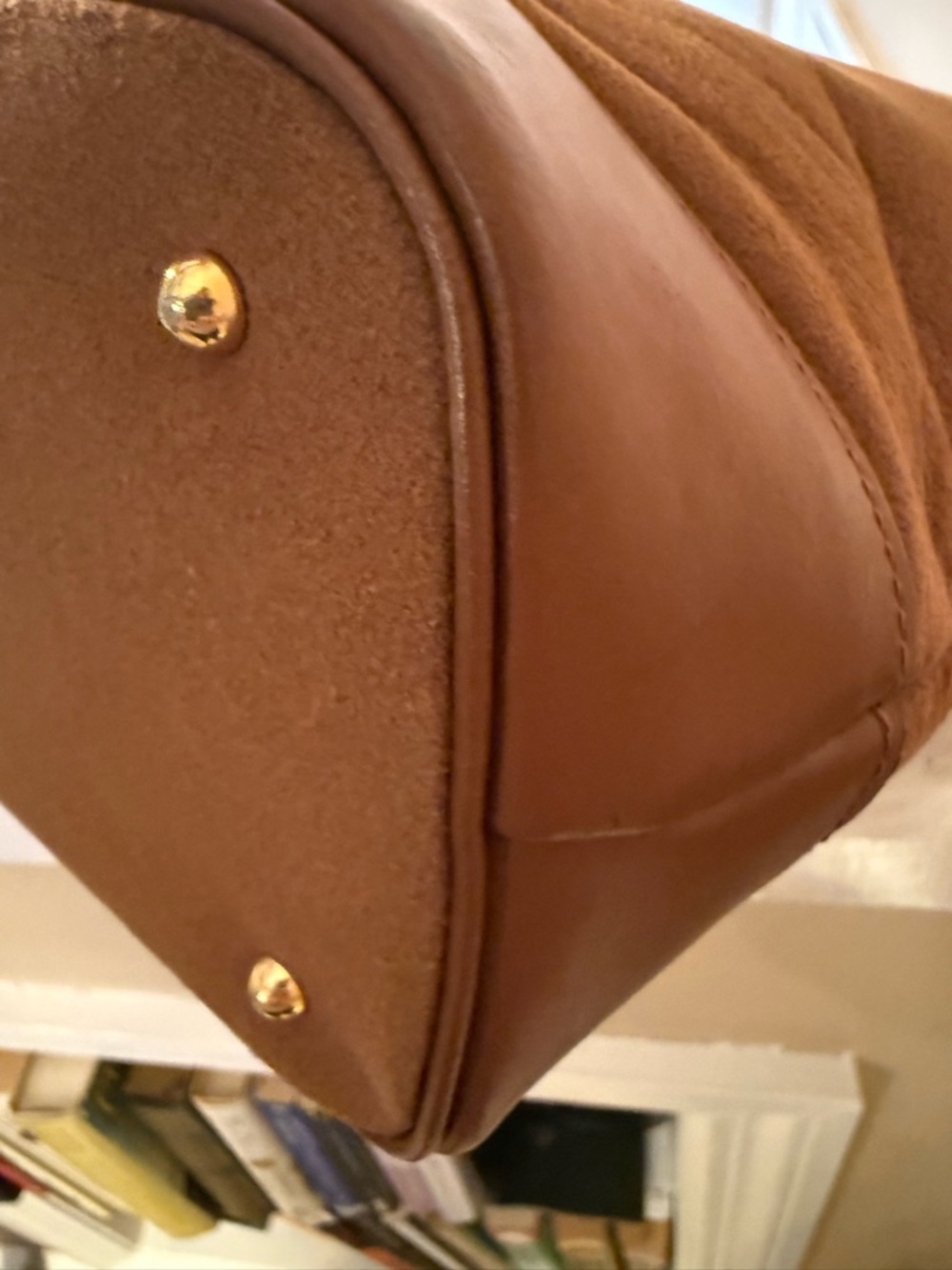Nina Ricci  Vintage brown suede & Leather Tote Bag GUC - Picture 7 of 14